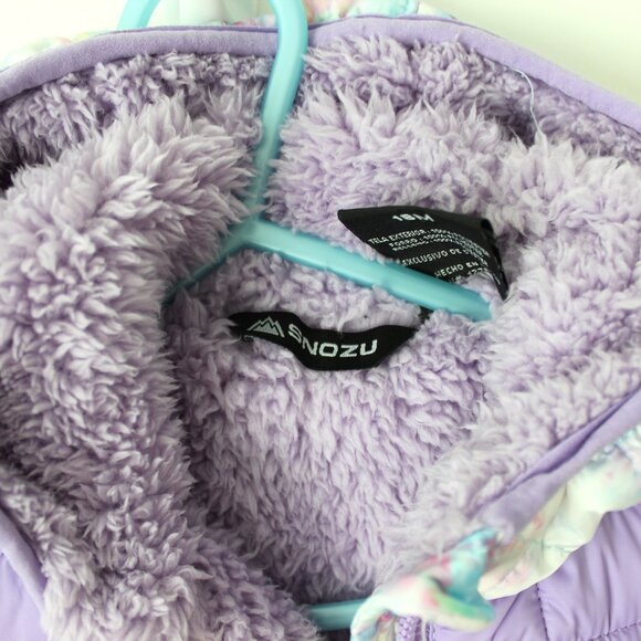 Snozu Kids 1 Piece Hoodie Snowsuit Coverall Multicolor Size 18M Pre-Owned - Picture 5 of 7